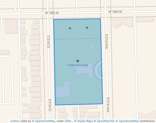 walking in Parkholme Park map in Cicero