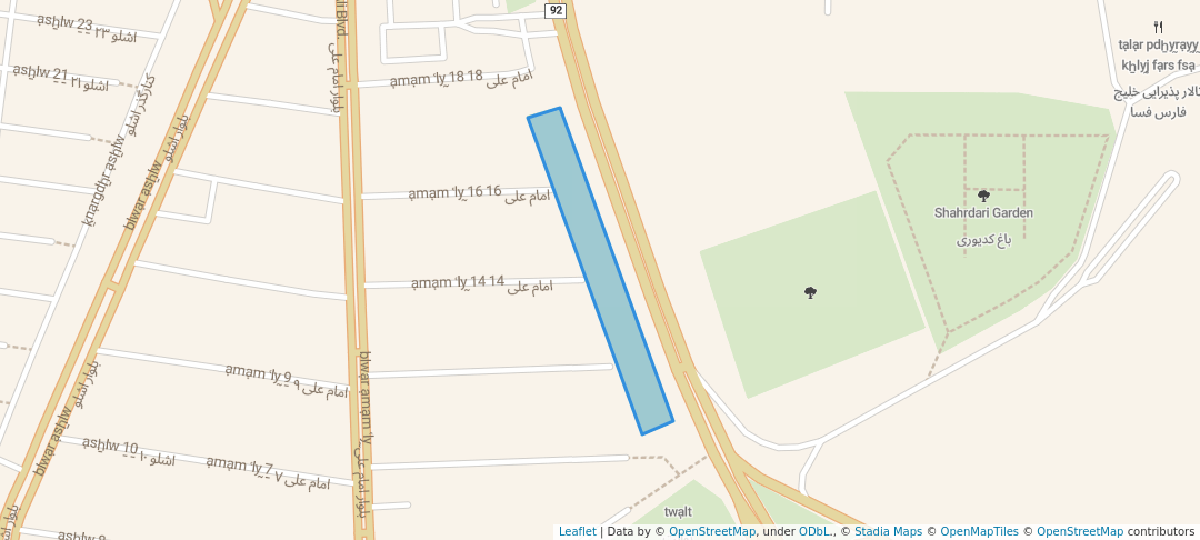 walking in پارک محله map in Fasa