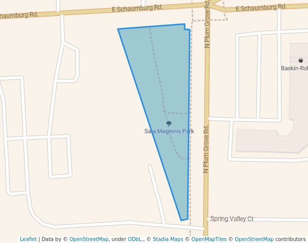walking in Sara Meginnis Park map in Schaumburg