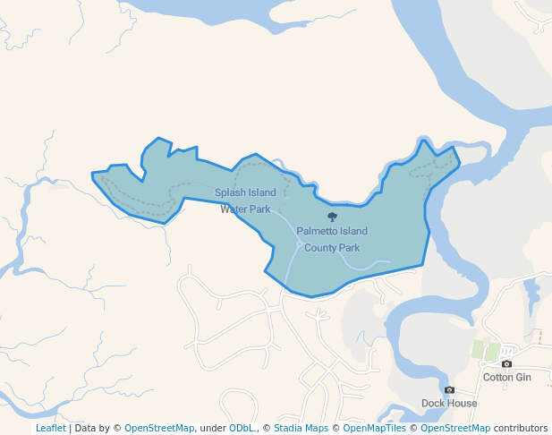 walking in Palmetto Island County Park map in Mount Pleasant