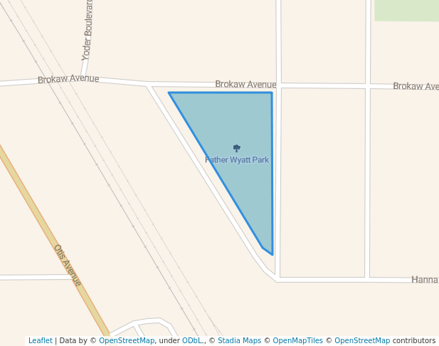 walking in Father Wyatt Park map in Corcoran