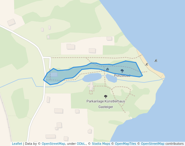 walking in Polizeibad map in Utting am Ammersee