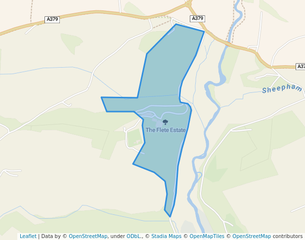 walking in The Flete Estate map in Flete
