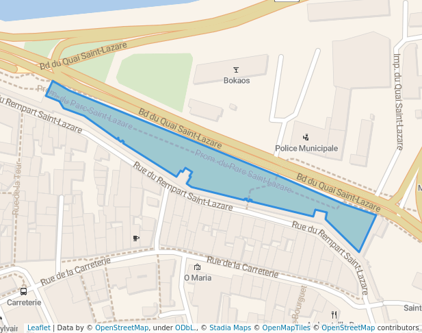 walking in Parc Saint-Lazare map in Avignon