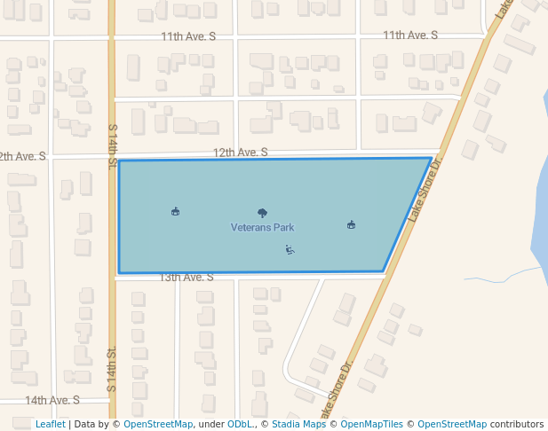 walking in Veterans Park map in Escanaba