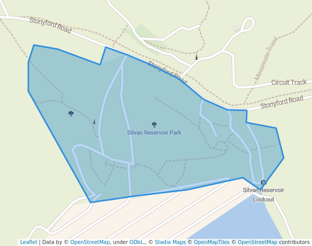 walking in Silvan Reservoir Park map in Silvan