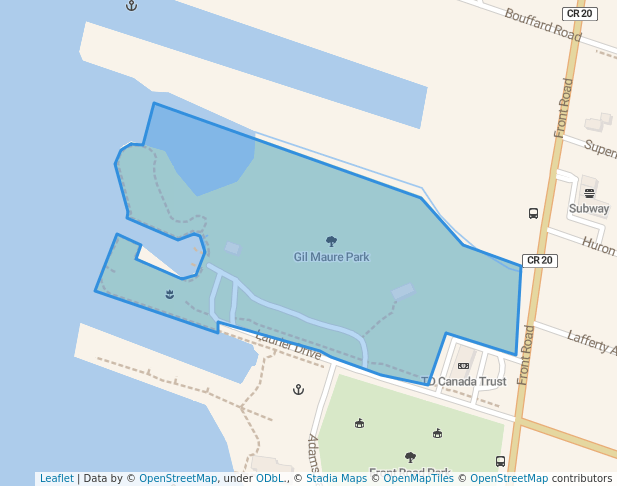 walking in Gil Maure Park map in LaSalle