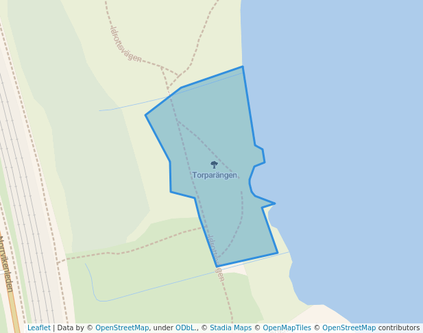walking in Torparängen map in Sollentuna
