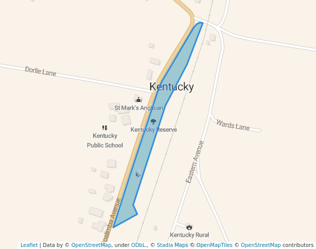 walking in Kentucky Reserve map in Kentucky