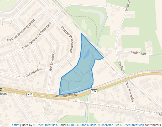 walking in Park Savelkoul map in Mortsel