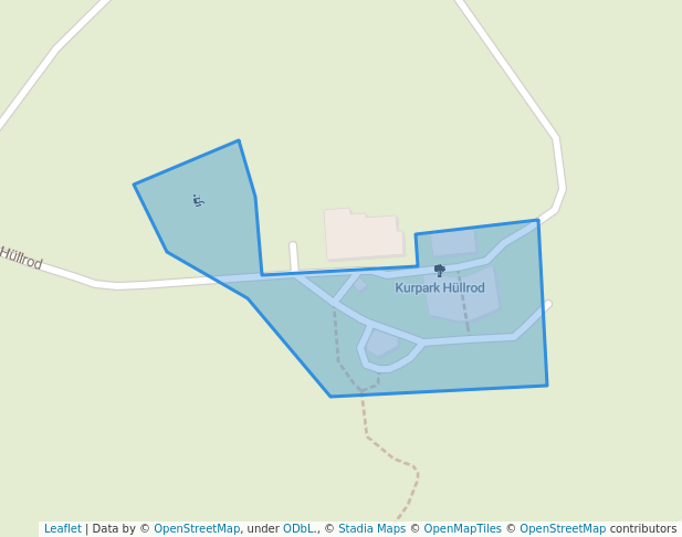 walking in Kurpark Hüllrod map in Friedrichroda