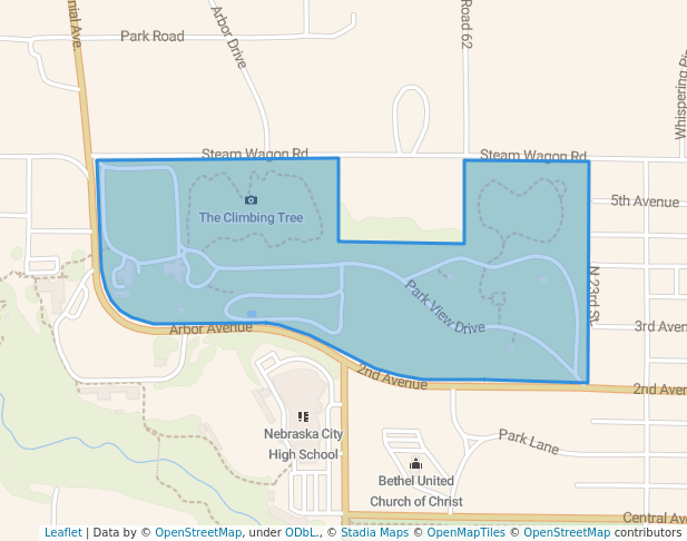 walking in Arbor Lodge State Historical Park map in Nebraska City