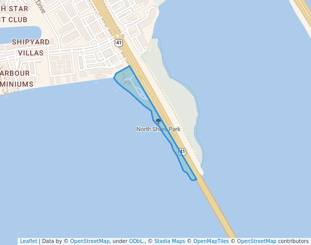 walking in North Shore Park map in North Fort Myers