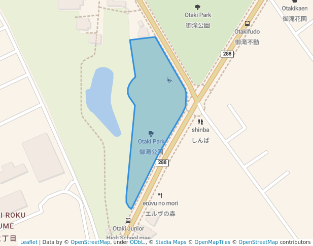 walking in Otaki Park map in Funabashi