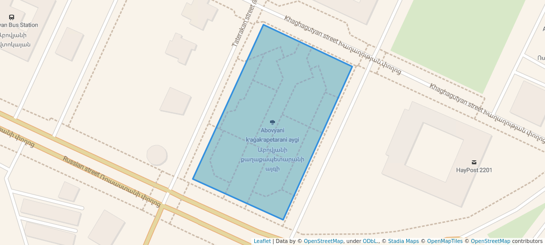 walking in Աբովյանի քաղաքապետարանի այգի map in Abovyan