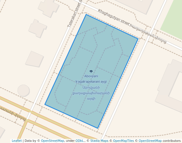 walking in Աբովյանի քաղաքապետարանի այգի map in Abovyan