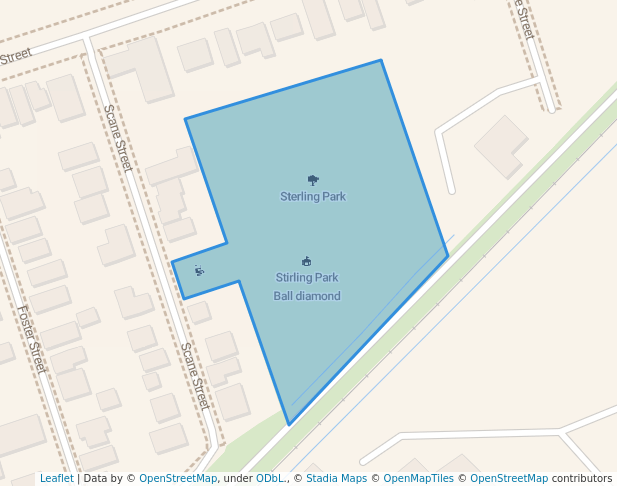 walking in Sterling Park map in Chatham