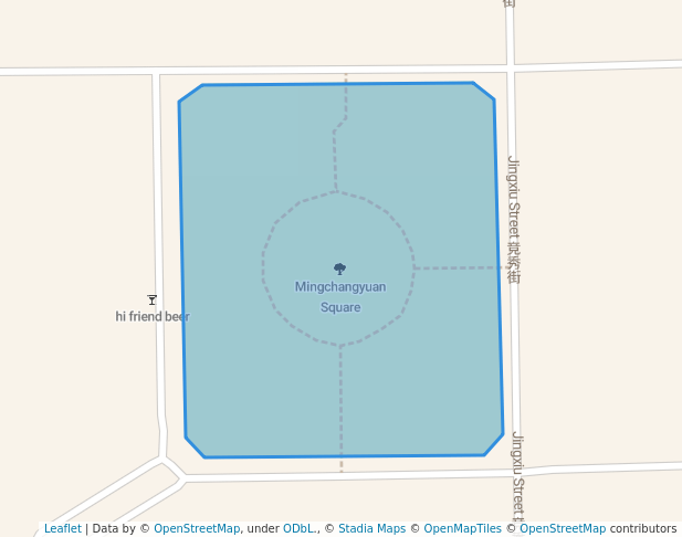 walking in Mingchangyuan Square map in Bao Ding Shi