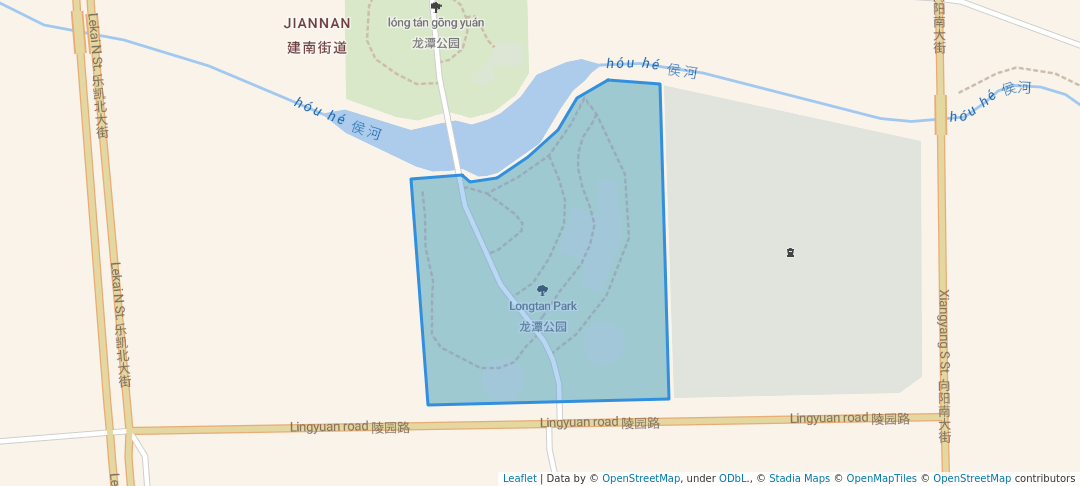 walking in Longtan Park map in Bao Ding Shi