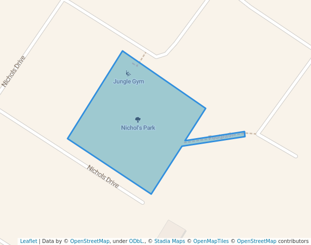 walking in Nichol's Park map in Blenheim