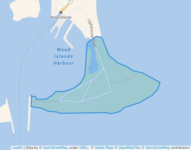 walking in Wood Islands Provincial Park map in Belle River