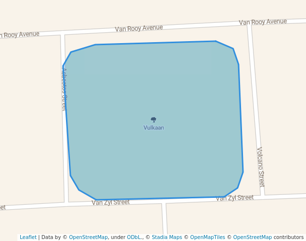 walking in Vulkaan map in Bloemfontein