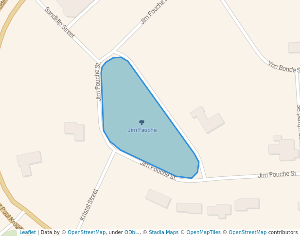 walking in Jim Fauche map in Bloemfontein