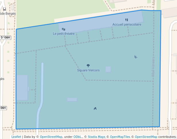walking in Square Vercors map in Seyssinet-Pariset