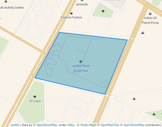 walking in Jyotiba Phule Zonal Park map in Lucknow