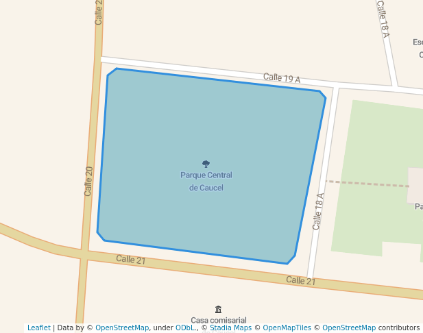 Parque Central de Caucel in Caucel | Map and Routes