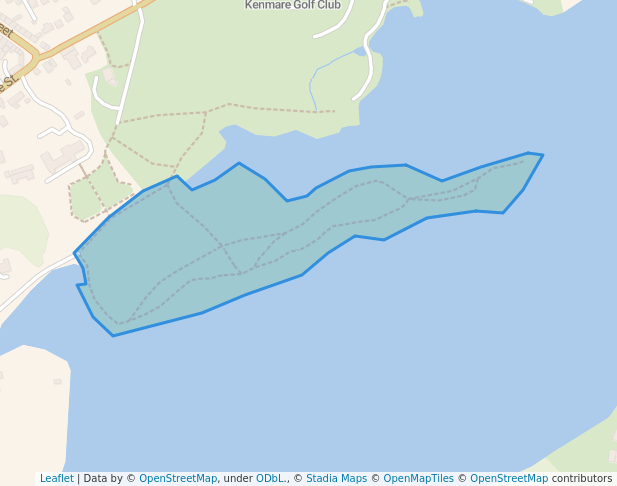 walking in Reenagross Park map in Kenmare