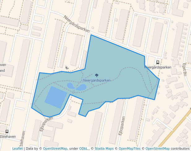 walking in Neergårdsparken map in Roskilde