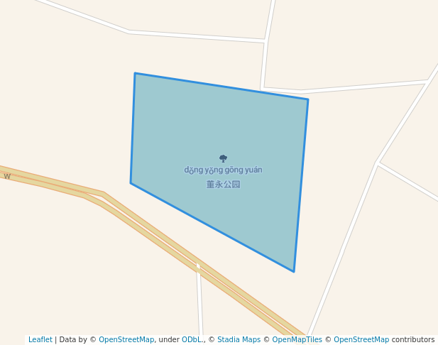 walking in 董永公园 map in Xiao Gan Shi