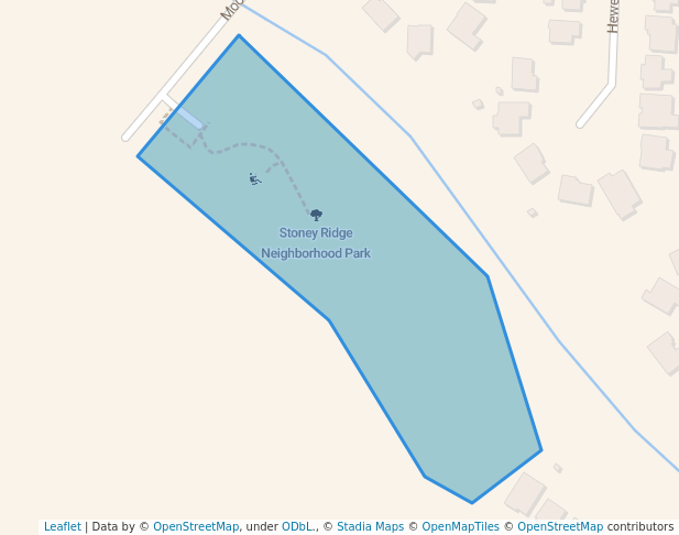 walking in Stoney Ridge Neighborhood Park map in Del Valle