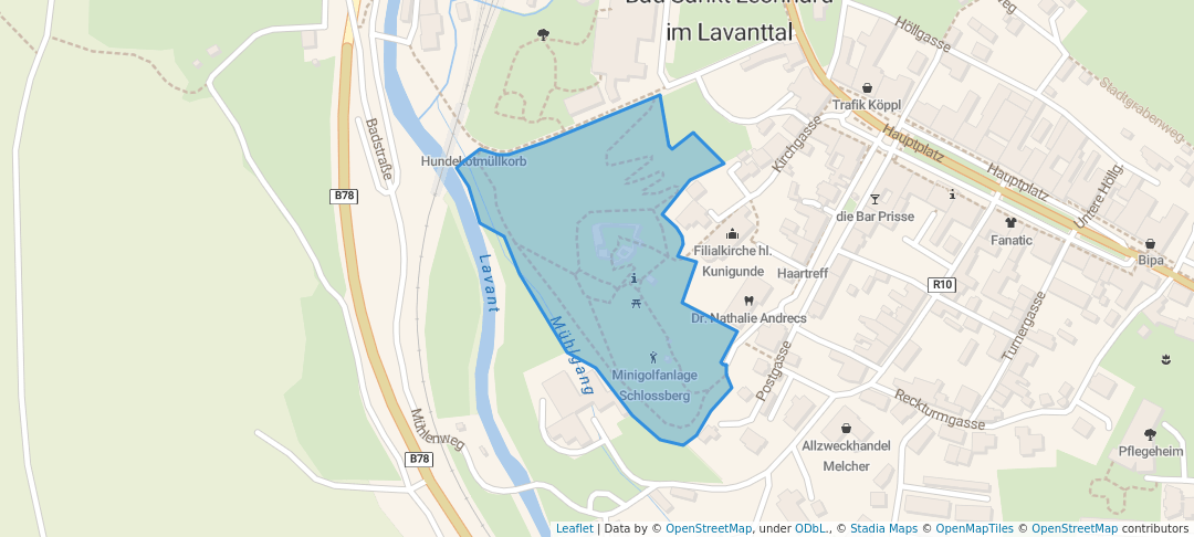 walking in Schlossberg map in Bad Sankt Leonhard im Lavanttal