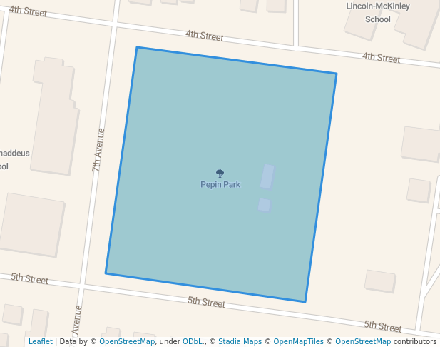 walking in Pepin Park map in Havre