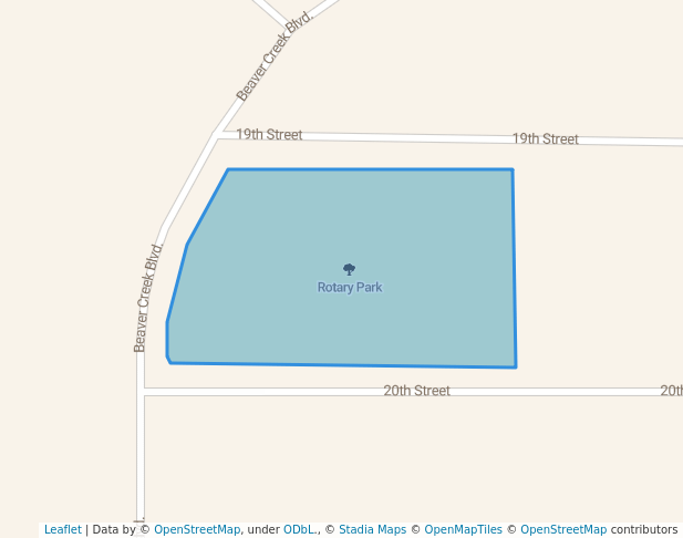 walking in Rotary Park map in Havre