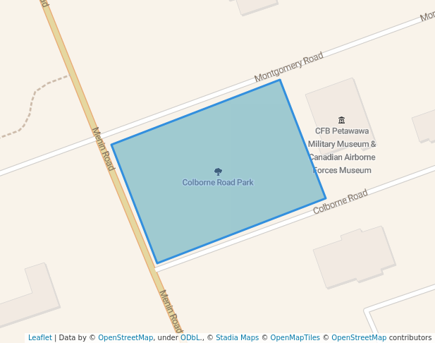 walking in Colborne Road Park map in Chalk River