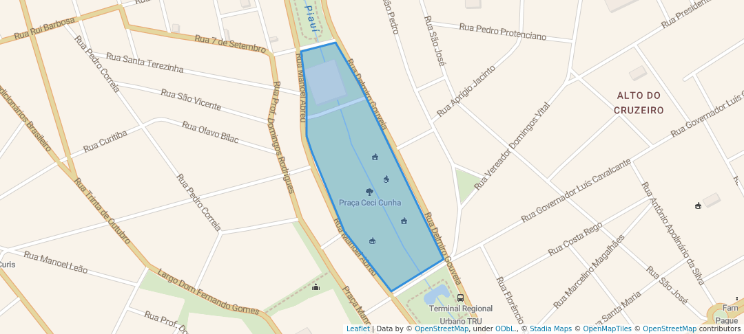 walking in Praça Ceci Cunha map in Arapiraca