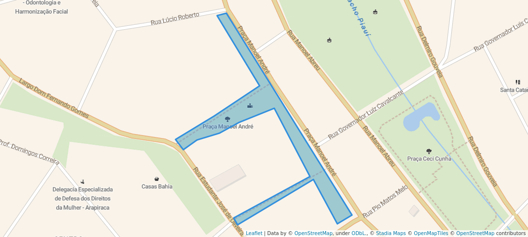 walking in Praça Manoel André map in Arapiraca