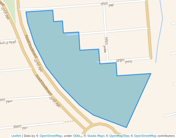 walking in پارک شهرداری map in Hamedan
