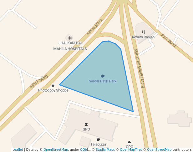 walking in Sardar Patel Park map in Lucknow