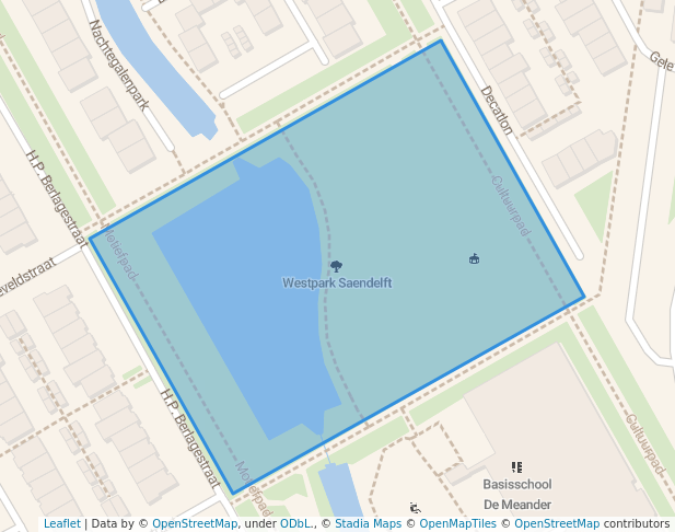 walking in Westpark Saendelft map in Assendelft