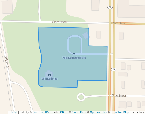 walking in Villa Katherine Park map in Quincy