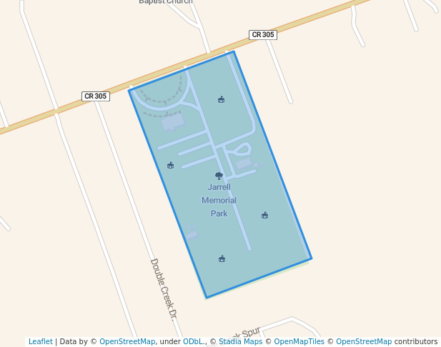 walking in Jarrell Memorial Park map in Jarrell
