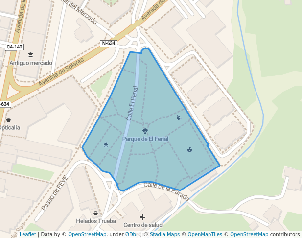 Parque de El Ferial in Sarón | Map and Routes