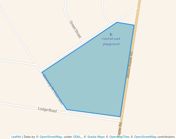 walking in Mitchell Park map in Hamilton