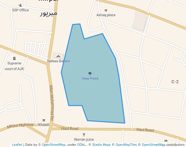 walking in View Point map in New Mirpur City