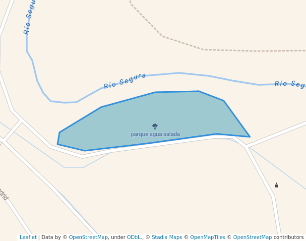 walking in parque agua salada map in Alcantarilla