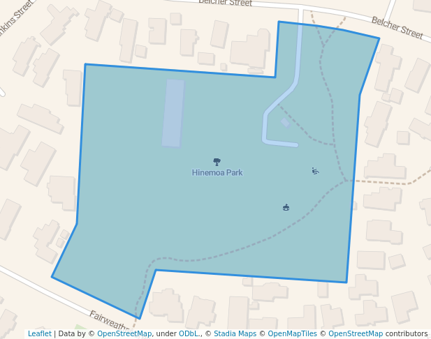 walking in Hinemoa Park map in Kaiapoi
